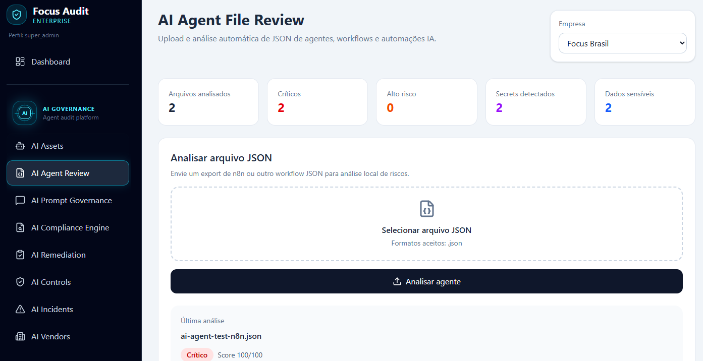 AI Agent Review do FocusAudit